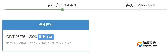 GB/T 26875.1-2026《城市消防遠程監(jiān)控系統(tǒng)第1部分：通用技術要求》